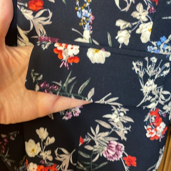 LANE BRYANT UEC Navy Blue Floral Print Blazer Suit Jacket - Picture 12 of 12